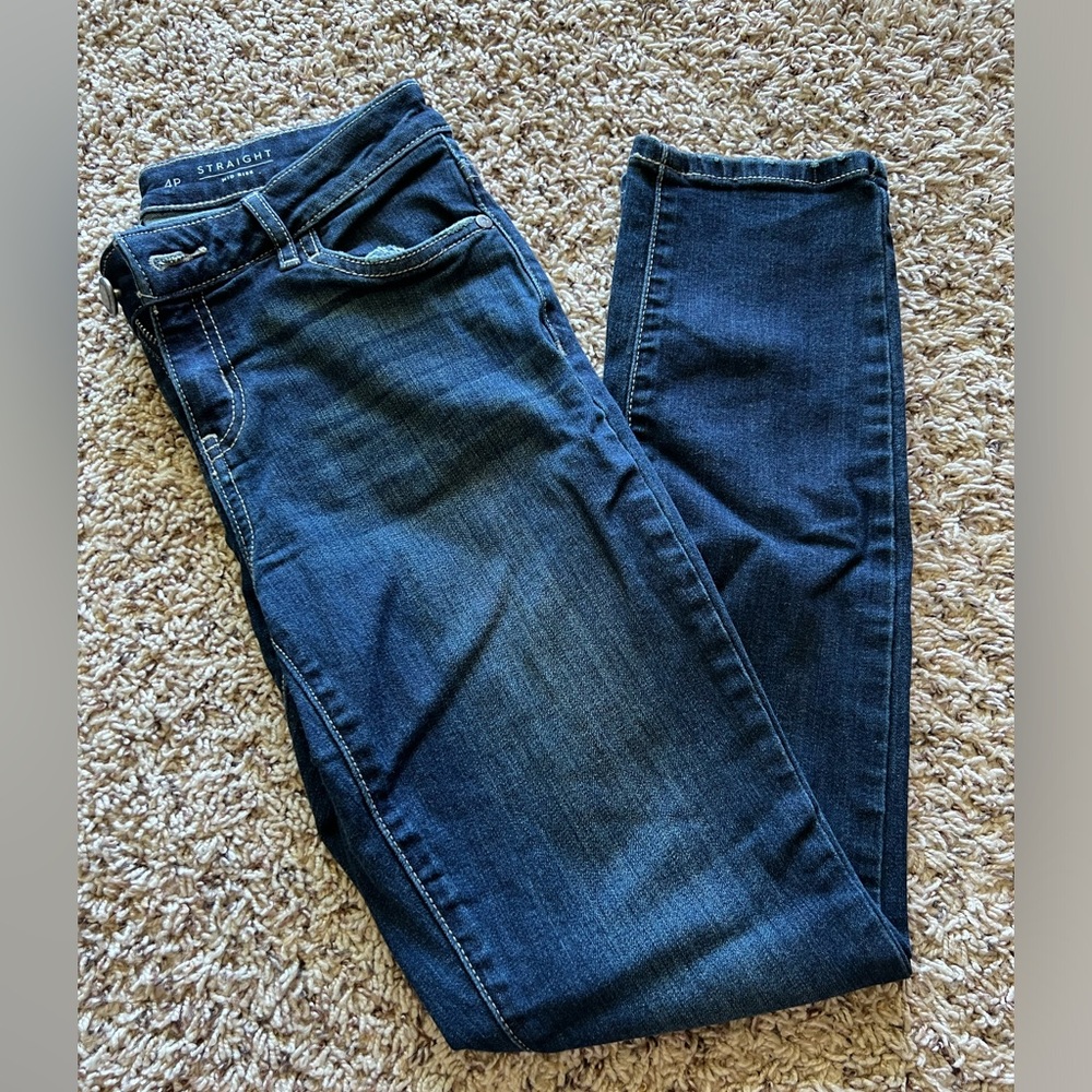Simply Vera Vera Wang Women's Straight Leg Jeans - Dark Blue Wash